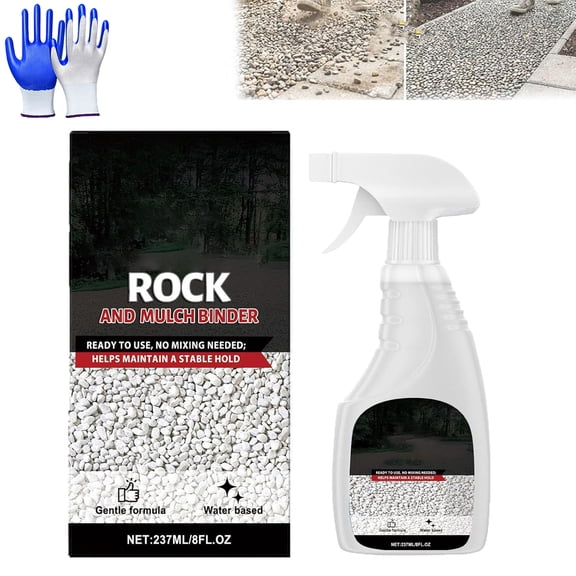 Spray-On Rock & Mulch Binder, Rock Glue for Landscaping Gravel & Stone, Gravel Glue for Rocks, Gravel, Bark & Mulch (1PC)