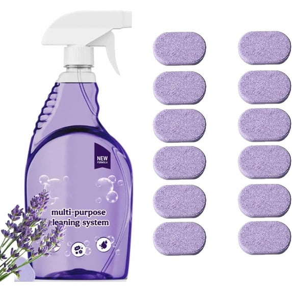 Spray Oven Cleaner, Clean Spray Cleaner for Ovens, All-Purpose Cleaners for Grill, Home, Kitchen, Bathroom, Multi-surface Cleaners with Concentrated Cleaning Tablets(12pcs)