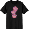 thumbnail image 1 of Spray Paint Butterfly Adult Black Crew Neck Short Sleeve Tee-Medium, 1 of 2
