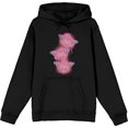 thumbnail image 1 of Spray Paint Butterfly Adult Black Long Sleeve Hoodie-Large, 1 of 3