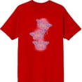 thumbnail image 1 of Spray Paint Butterfly Adult Red Crew Neck Short Sleeve Tee-XXL, 1 of 4