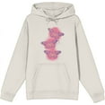 thumbnail image 1 of Spray Paint Butterfly Adult Sand Long Sleeve Hoodie-Medium, 1 of 3