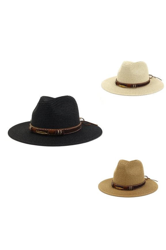 Spray Paint Denim Straw Hat Wide Brim Summer Casual Sport Sun Hat Comfortable Leisure Hat Beige