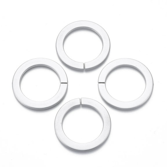 Spray Painted CCB Plastic Linking Rings Quick Link Connectors For Jewelry Link Chains Making Round Ring Silver 45x3mm Inner Diameter: 32mm