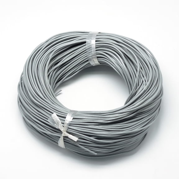 Spray Painted Cowhide Leather Cords Light Grey 2.0mm about 100yards/bundle(300 feet/bundle)