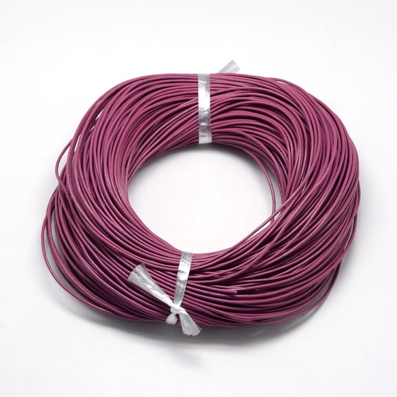 Spray Painted Cowhide Leather Cords Medium Violet Red 2.0mm about 100yards/bundle(300 feet/bundle) 1bundle