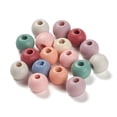 thumbnail image 1 of Spray Painted Natural Maple Wood Beads Round Mixed Color 10x9mm Hole: 3mm 2000pcs/500g, 1 of 3