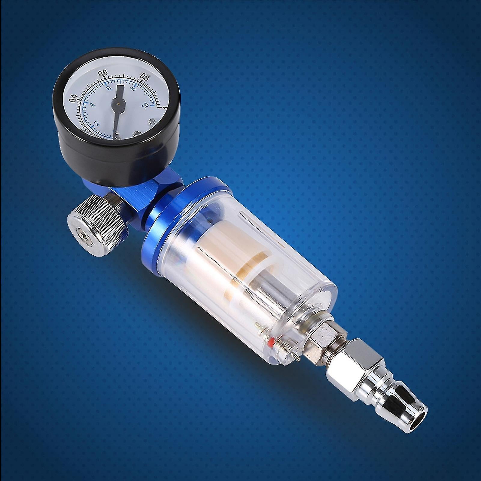 Spray Pneumatic Gun Air Regulator Gauge+ Inline Oil Water Trap Filter