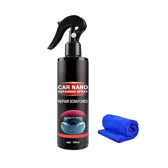 Spray Scratch Removal Coating Agent For Cars And More, 120 ml, Nano Polymer Protection, Long Lasting Gloss Finish, Fill Fine Scratches, Restore Shine, Suitable For Paint, Plastics And Glass