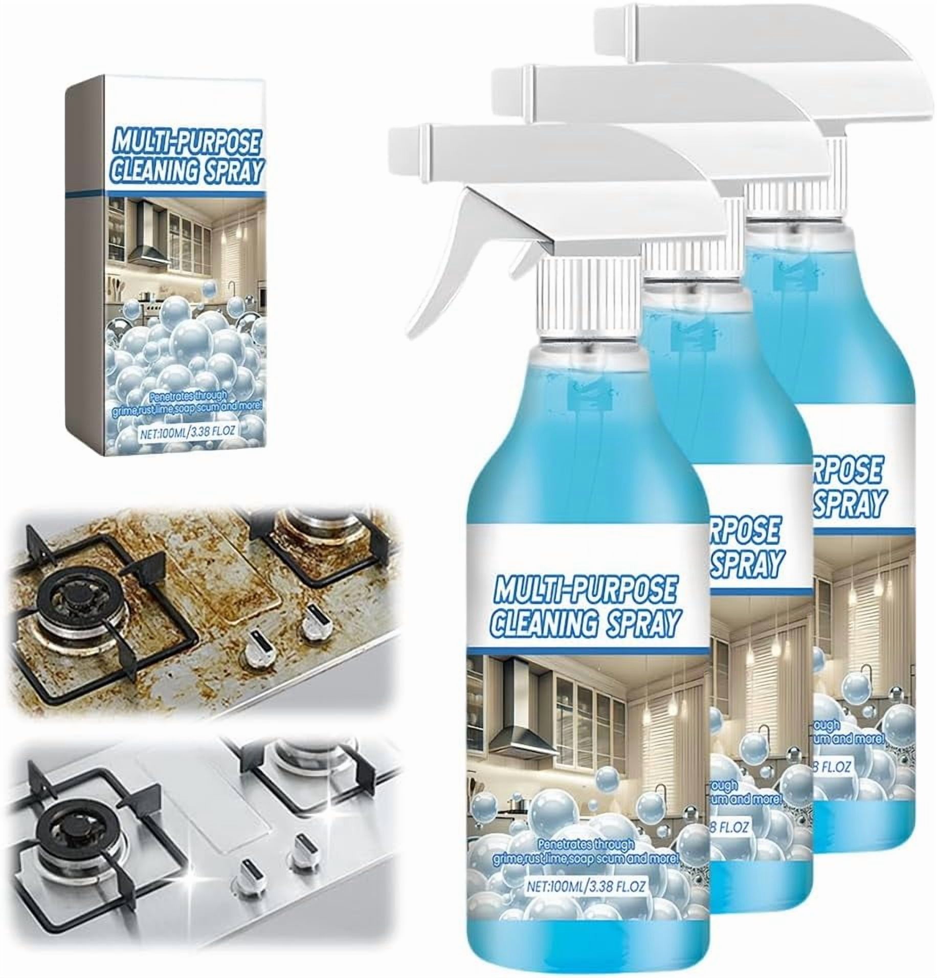 Spray Splash Cleaner, 2026 New Upgraded Multi-Purpose Splash Foam Spray for Kitchen Countertop and Oven Cleaning