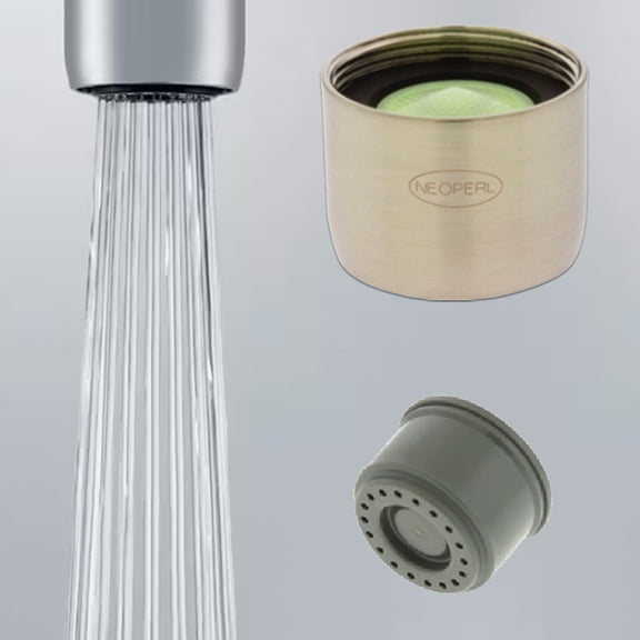 Spray Stream 0.5 gpm Dual Thread Brushed Nickel PCA Regular Size Bathroom Faucet Aerator