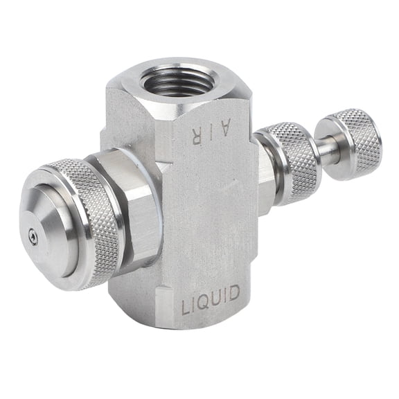 Spray Tip Air Atomizing Nozzle Adjustable 1/4BSPT 30 Degree Cooling Low Pressure Siphon Cone-Shape Humidification