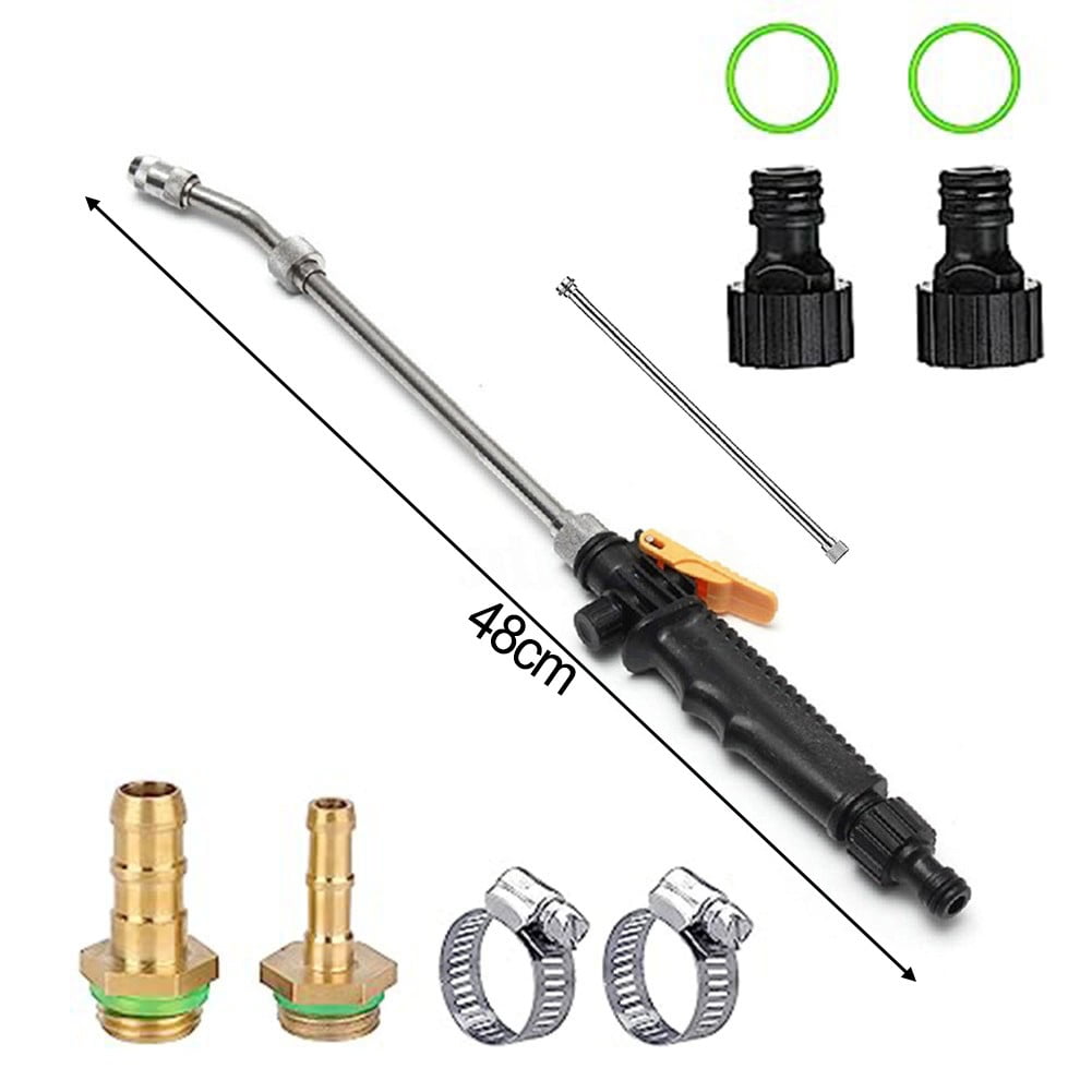 Spray Wand Brass Barb with 3/8\" 1/4\" Hose Adjustable Replace Garden