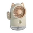 thumbnail image 1 of Spray Water Misting Fan, Water Misting Fan, Desktop 3 Speeds Portable Cat Electric Fan, Cooling Mister Fan for Camping, Outside Travel Bedroom White, 1 of 8