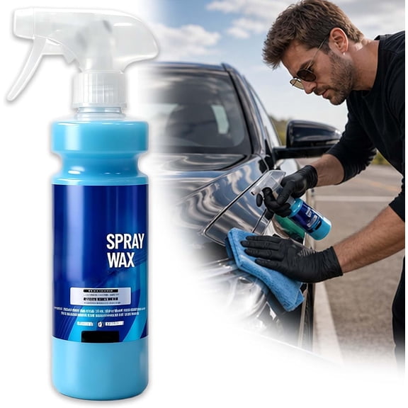 Spray Wax for Car 10.58 fl oz, Car Detailing Liquid Wax Spray, Waterproof Paint Sealant, High Gloss Auto Surface Protection(1Pcs)