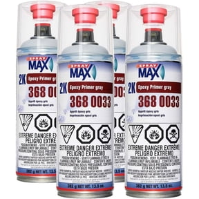 SprayMax 3680033 2K Epoxy Rust Cure Primer Gray 13.5 oz (4 Pack)