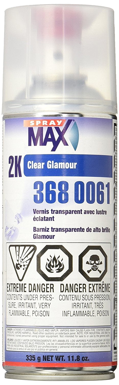 Spray Max 3680061 Clear liquid Automotive Body Paint 2K Clear Coat, High Gloss, for Universal 4 Pack