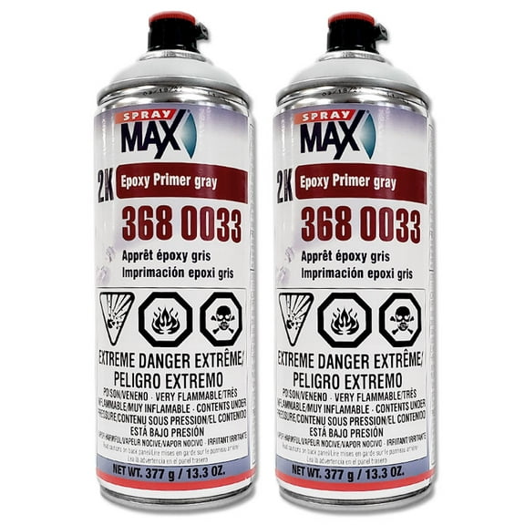 SprayMax Gray 2K Epoxy Rust-Cure Primer, 3680033
