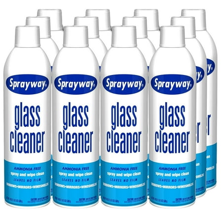 Sprayway Glass Cleaner with Foaming Spray for a Streak-Free Shine for Home and Automotive Use, 19 oz., Pack of 12