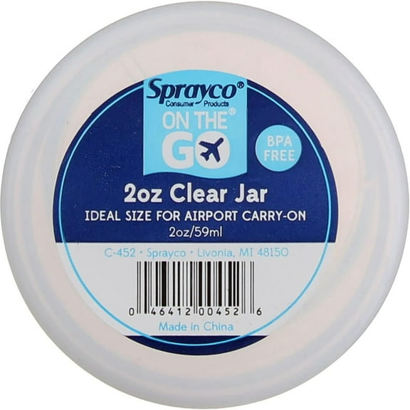 Sprayco On The Go Clear Jar, 2 Oz