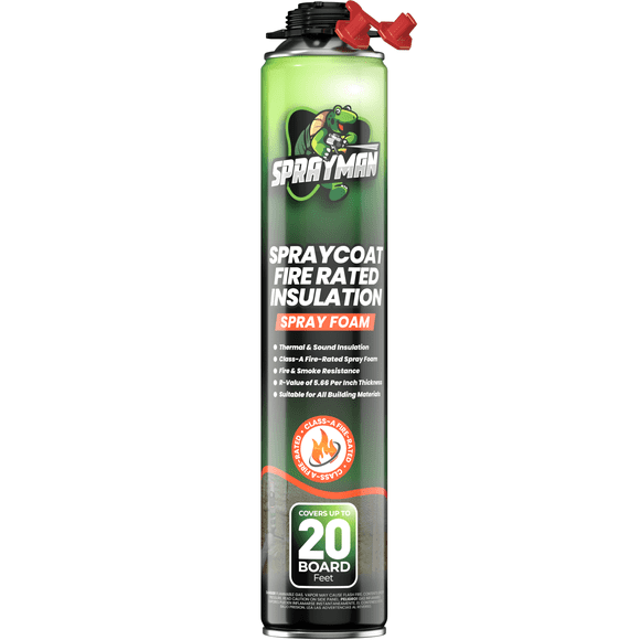 Sprayman Spraycoat Fire Rated Spray Foam Insulation, Closed Cell, 20 Board Feet, 1 Pack