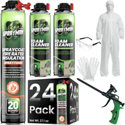 Sprayman Spraycoat Fire Rated Spray Foam Insulation, Closed Cell, 480 Board Feet, 24 Pack Set