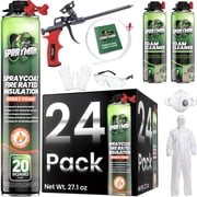 Sprayman Spraycoat Fire Rated Spray Foam Insulation, Closed Cell, 480 Board Feet, 24 Pack Set