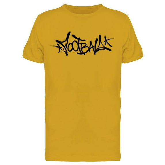 Sprayed Football Graffiti T-Shirt Men -Image by Shutterstock, Male Large