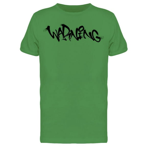 Sprayed Warning Graffiti Tee Men's -Image by Shutterstock