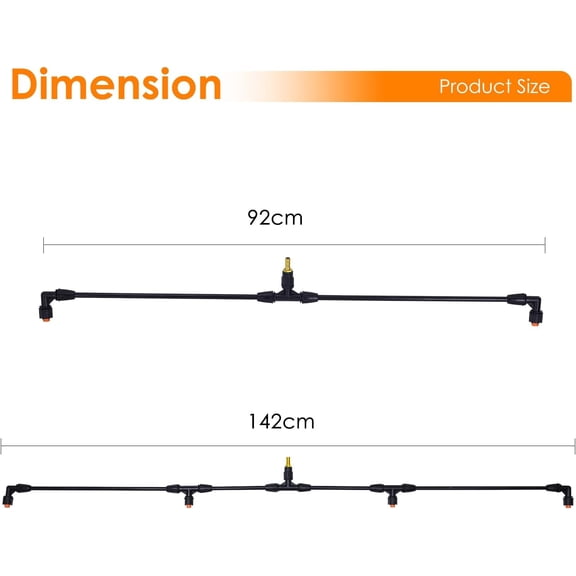 Sprayer Boom Wand with 3 Flow Rate Nozzles -Wide-Coverage Agricultural & Lawn Spray Attachment for Tractors/UTVs$$Garden & Patio