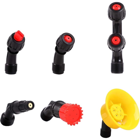 Sprayer Nozzle Tips,6 Piece Multifunctional Spray Combination,Adjustable Nozzle,Suitable For Replacing Backpack Sprayer Nozzle,Farm Nozzle,Water Pump Nozzle And Orchard Nozzle