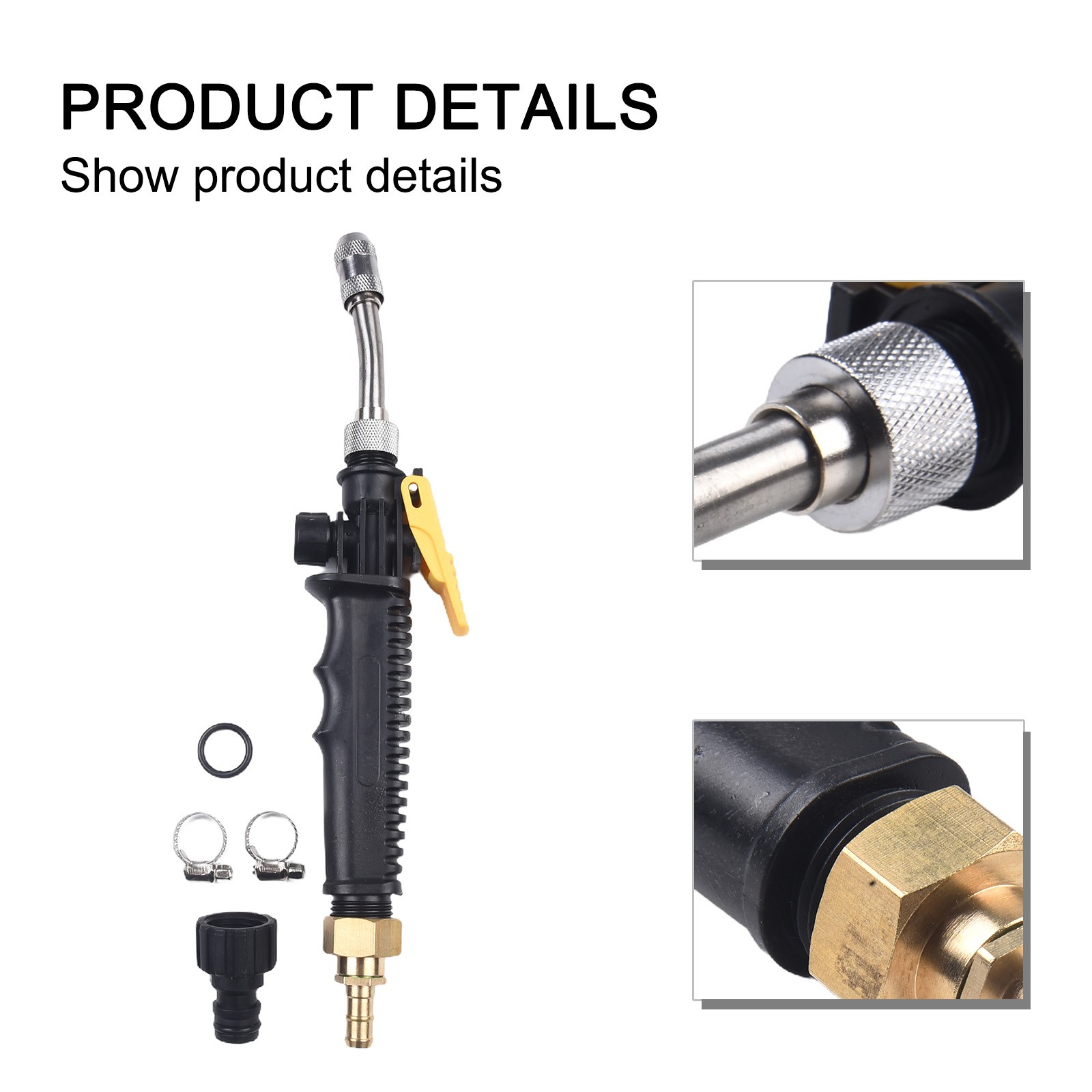 Sprayer Wand 3/8\" Brass Barb Stainless Steel Sprayer Wand Car Wash