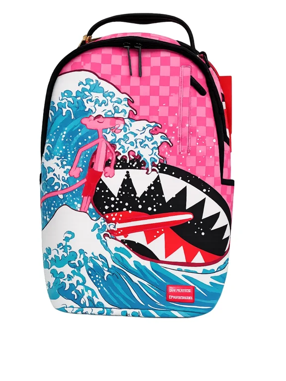 Backpack Unisex Pink Panther Graphic Shoulder Strap Outdoor SPR272 (Pink,One Size)