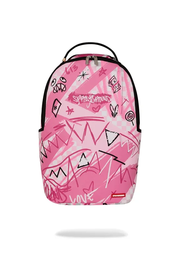 Broken Hearts Club Backpack Unisex OS Pink Shoulder Strap Bag SPR238 (Pink,One Size)