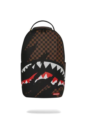 Clawed Up Backpack Unisex OS Brown Checkered Shoulder Strap SPR317 (Brown,One Size)