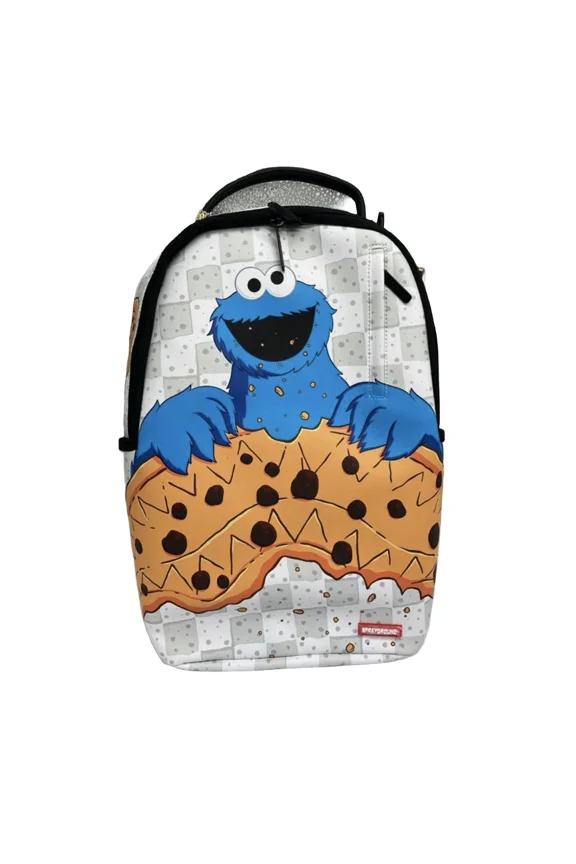 Cookie Monster Munchies Backpack Unisex Multi Top Handle Bag SPR273 (Multicolor,One Size)