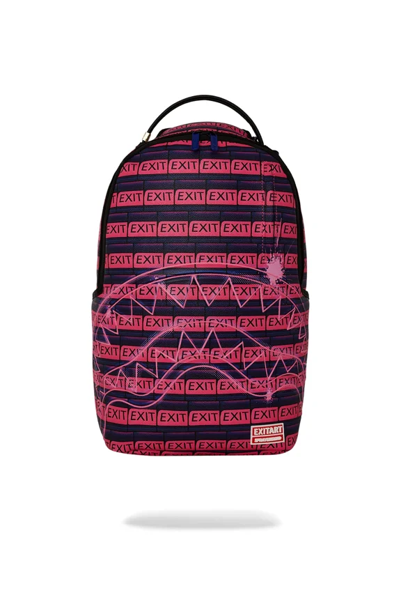 Exit Pink Edition Backpack Pink Faux Leather Shoulder Strap UPS1213 (Pink,One Size)