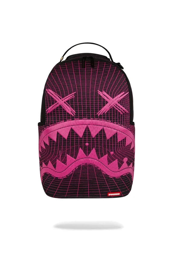 Fiber Optics Party Shark Backpack Unisex Pink Shoulder Strap SPR301 (Pink,One Size)