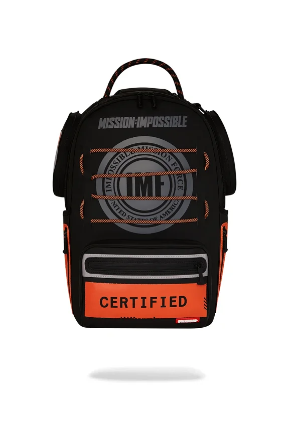 Mission Impossible Certified Impossible Backpack Unisex Black SPR223 (Black,One Size)