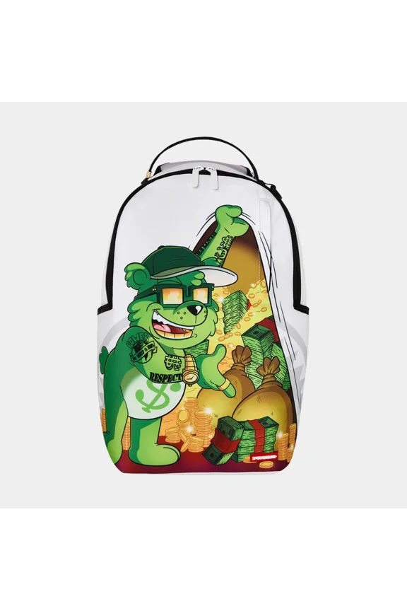 Money Bear Stash Backpack Unisex Multi Graphic Top Handle Bag SPR246 (Multicolor,One Size)