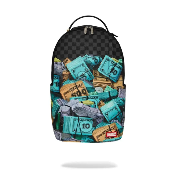 Sprayground Monopoly Money Stacks DLXSV Backpack Unisex Multi Top Handle SPR242 (Multicolor,One Size)