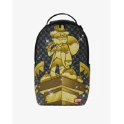 Sprayground Monopoly Statue Backpack Unisex Black Graphic Shoulder Strap SPR255 Black,One Size