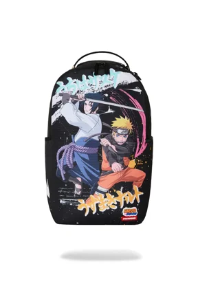 Naruto Back To Back Attack Backpack Unisex Black Top Handle SPR309 (Black,One Size)