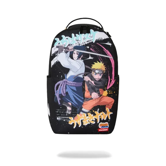 Sprayground Naruto Back To Back Attack Backpack Unisex Black Top Handle SPR309 (Black,One Size)