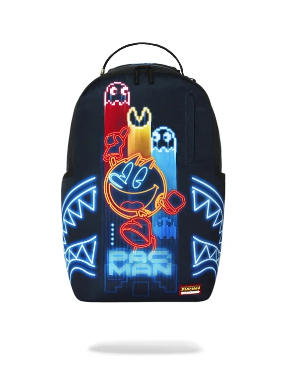 Pac-Man Eat Em Up Backpack Unisex Multicolor Shoulder Straps SPR340 (Multicolor,One Size)