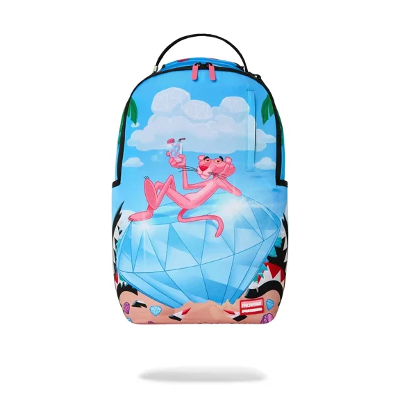 Sprayground Pink Panther Big OL Diamond Backpack Unisex Blue Outdoor Bag SPR315 (Blue,One Size)