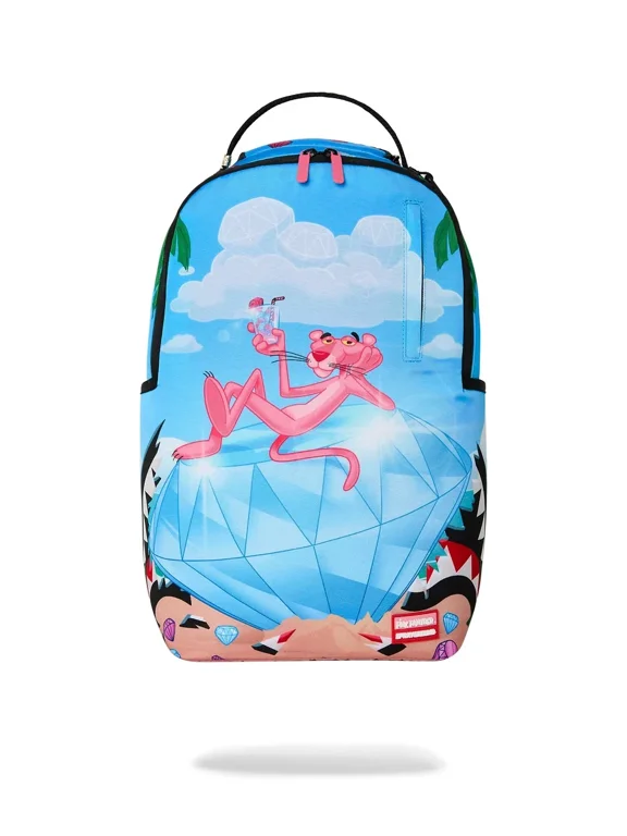 Pink Panther Big OL Diamond Backpack Unisex Blue Outdoor Bag SPR315 (Blue,One Size)
