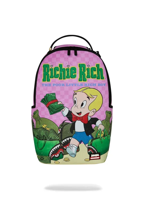 Richie Rich Backpack Unisex OS Multicolor Shoulder Strap SPR346 (Multicolor,One Size)