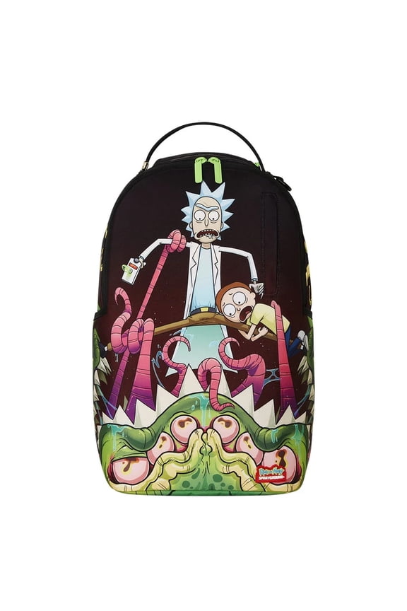 Rick And Morty Alien-Half Sharkmouth DLXR Unisex L Backpack GBS164 (Multicolor,Large)