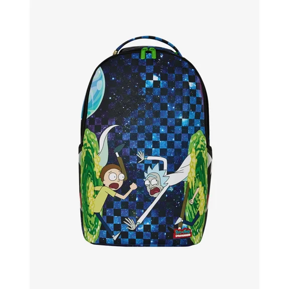 Sprayground Rick and Morty Portal Jumping Unisex Blue Shoulder Straps Bag SPR264 (Blue,One Size)